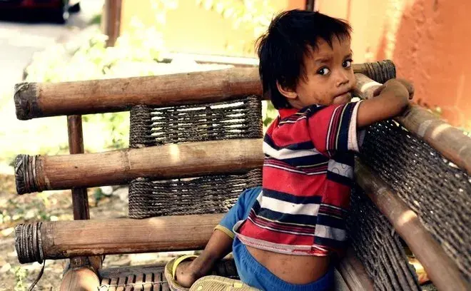 Boy in cart